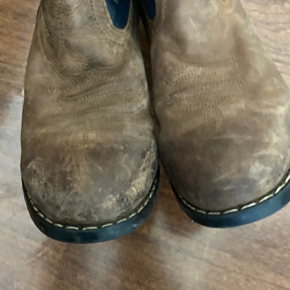 Cody James Brown Leather & Blue Stitch Cowboy Boots Sz 6